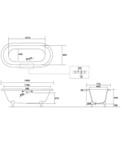 Badkar gjutjärn - Moulin