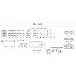 Badkar gjutjärn - Oxford med tassar, 137 cm