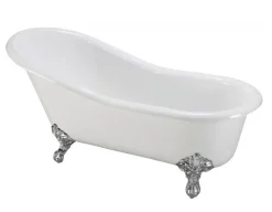 Badkar - Versailles vit gjutjärn med tassar, 154 cm