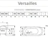 Badkar - Versailles vit gjutjärn med tassar, 170 cm