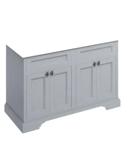 Badrumskommod dubbelt Burlington - Fristående möbel 130 cm, Grå (Endast underdel)