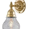 Badrumslampa - Adelborg mässing, slipat klarglas