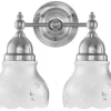 Badrumslampa - Bergman nickel, slipat mattglas