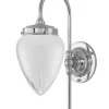 Badrumslampa - Blomberg 80 nickel, slipat mattglas
