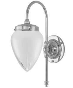 Badrumslampa - Blomberg 80 nickel, slipat mattglas