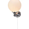 Badrumslampa - Burlington vägglampa med klotskärm