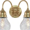 Badrumslampa - Stackelberg mässing, slipat klarglas