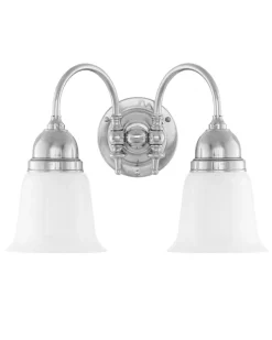 Badrumslampa - Stackelberg nickel opalvit klocka