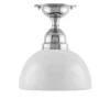 Badrumslampa - Taklampa Byström 60 nickel, halvsfär