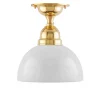 Badrumslampa - Taklampa Byström 60 mässing, halvsfär