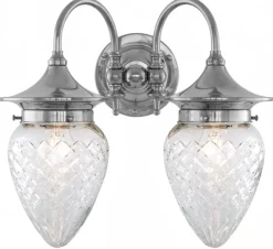 Badrumslampa - Tigerstedt nickel, klarglas