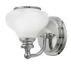 Badrumslampa - Vägglampa Frogmore krom/vit