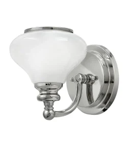 Badrumslampa - Vägglampa Frogmore krom/vit