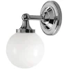 Badrumslampa - Vägglampa Truro krom/vit