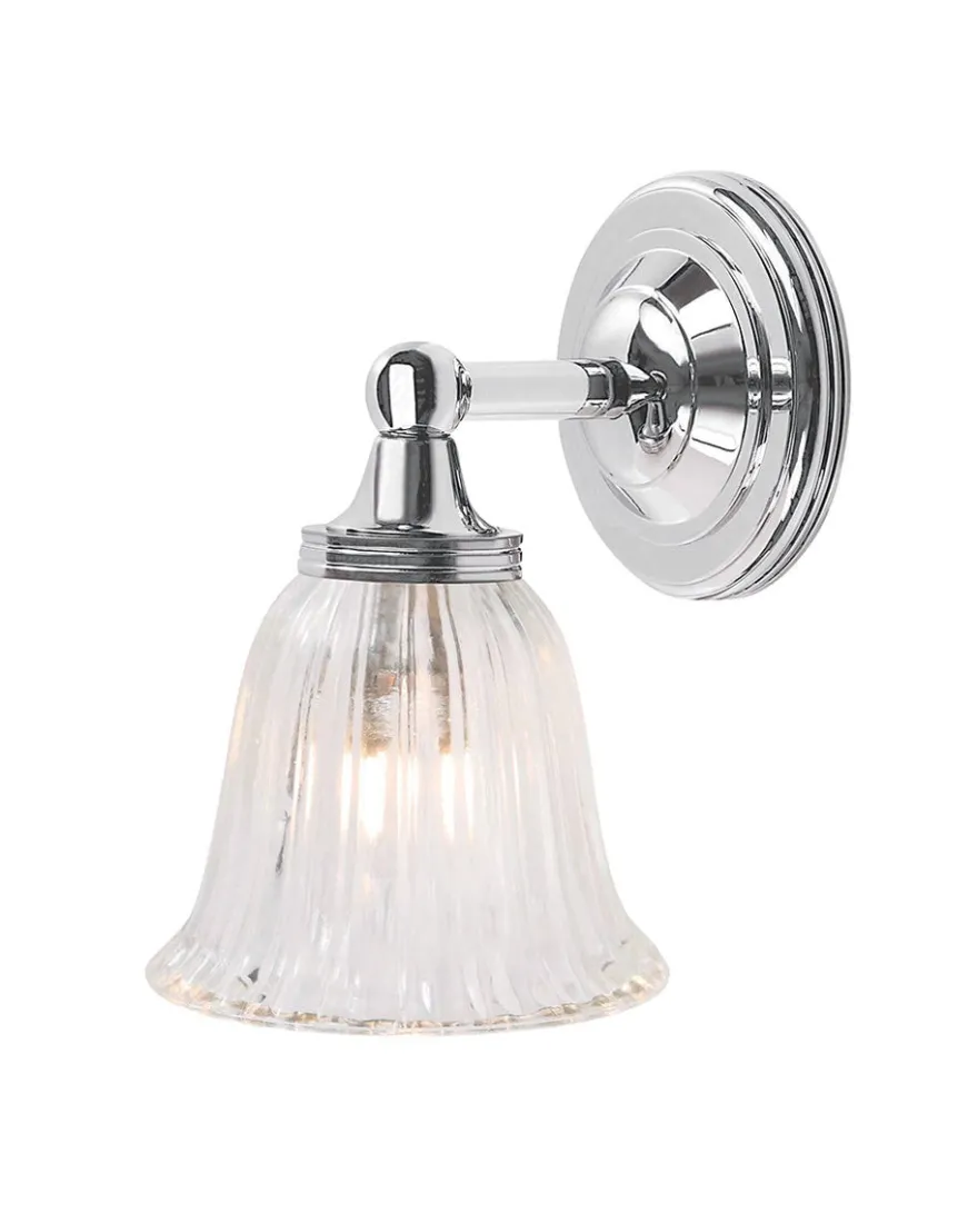 Badrumslampa - Vägglampa Truro krom/glas