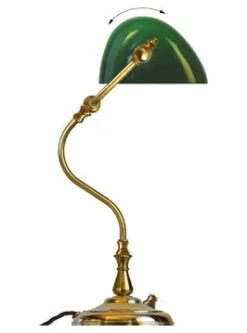 Bankirlampa Karlskrona (Mässing/Grön skärm)