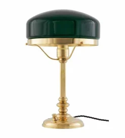 Bordslampa - Karlfeldt mässing, grön skärm
