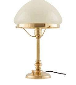 Bordslampa - Karlfeldt mässing, toppig benvit