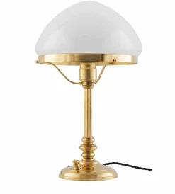 Bordslampa - Karlfeldt mässing, toppig vit