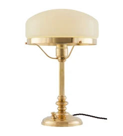 Bordslampa - Karlfeldt mässing, benvit skärm