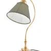 Bordslampa - Lagerlöf mässing, olivgrön tygskärm