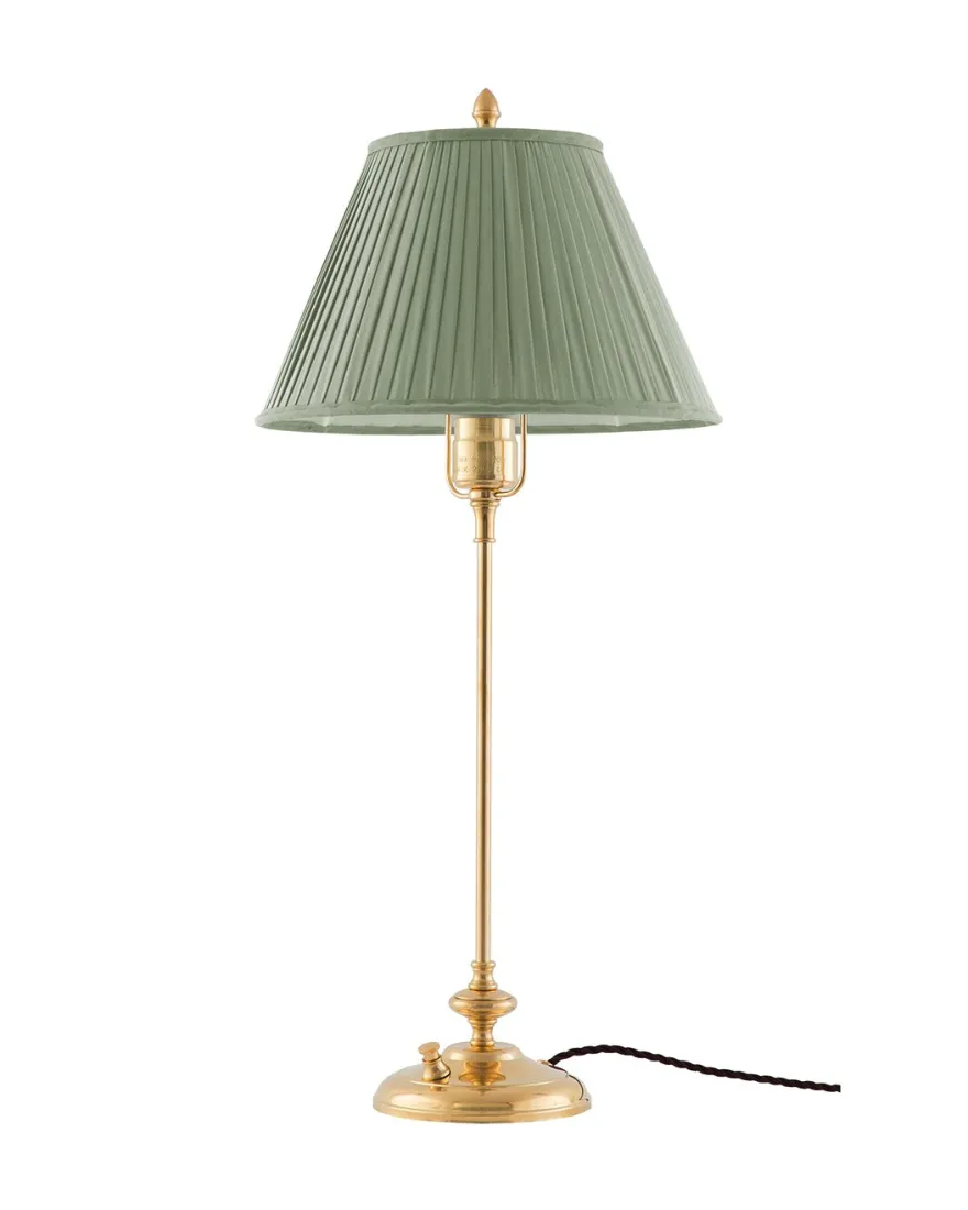 Bordslampa - Moberg 65 cm mässing, olivgrön skärm