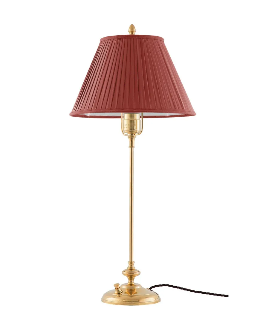 Bordslampa - Moberg 65 cm mässing, röd skärm