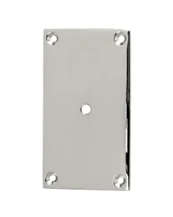 Bottenplatta nickel - För knopp/krok 40 x 70 mm