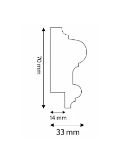Bröstlist - Mäster 70 mm