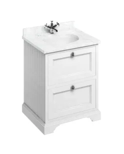 Burlington - Badrumskommod med lådor 65 cm, vit