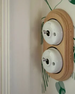 Dimmer vipp vitt porslin/krom - Fontini utanpåliggande