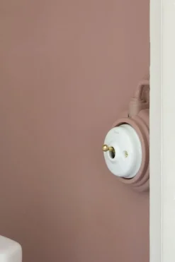 Dimmer vipp vitt porslin/mässing - Fontini utanpåliggande