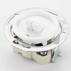 Dubbel vippströmbrytare vit duroplast - THPG infällt