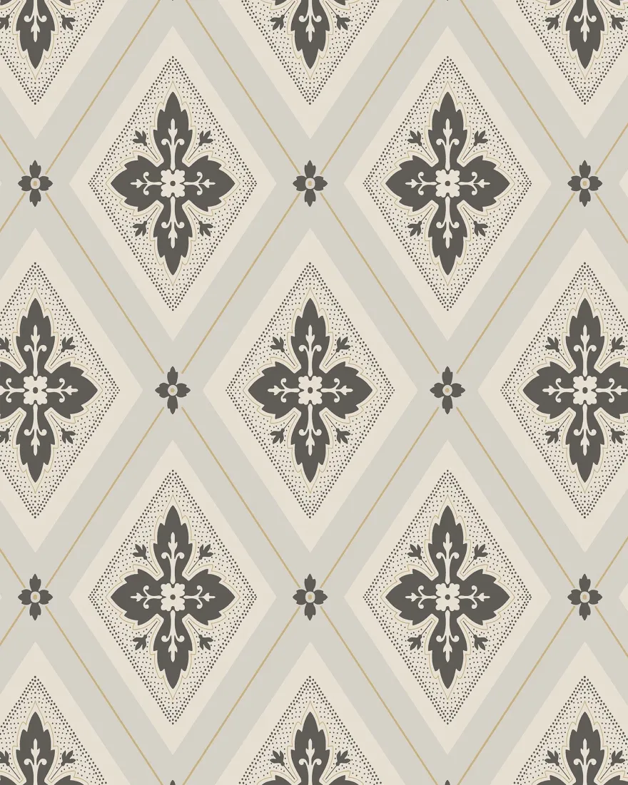 Duro Tapet - Astrid - Beige/Svart