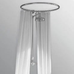 Duschdraperihållare - Rund 70 cm krom
