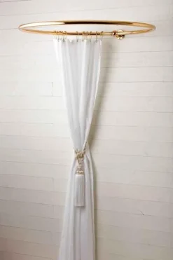 Duschdraperihållare - Rund 80 cm mässing