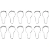 Duschdraperiringar - Krom 12-pack