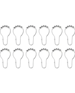 Duschdraperiringar - Krom 12-pack