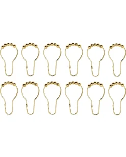 Duschdraperiringar - Mässing 12-pack