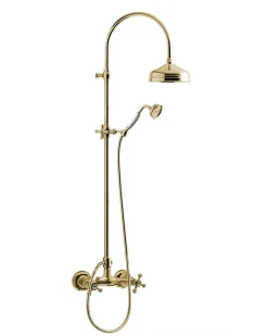 Duschset - Kensington retro gammaldags blandare, guld