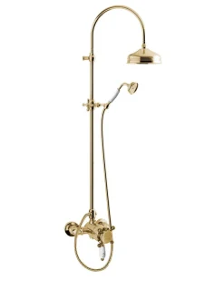 Duschset - Kensington retro med termostatblandare, mässing