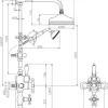 Duschset - Victorian, karpip, taksil & termostat