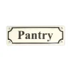 Emaljskylt - Pantry vit/svart
