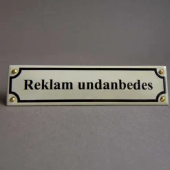 Emaljskylt - Reklam Undanbedes