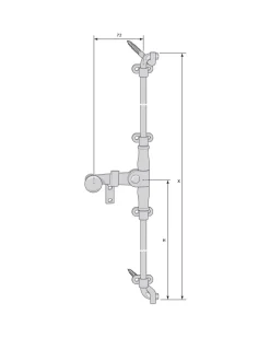 Espagnolette nickel - För inåtgående fönster