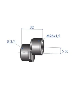 Excenter vid 150 c/c blandare till 160 c/c blandarfäste 2-pack, krom