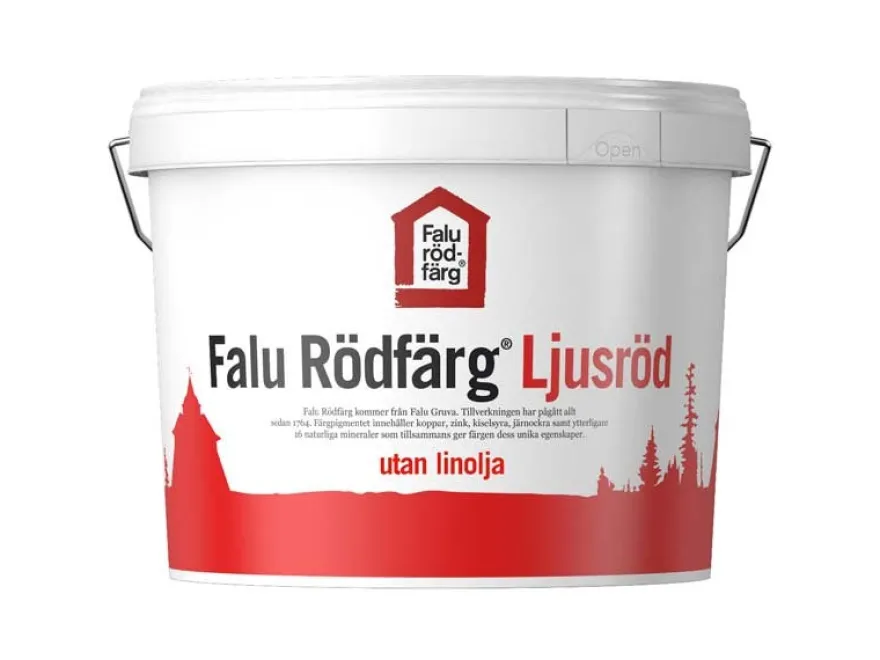 Falu Rödfärg - Original Ljusröd utan linolja 10 L