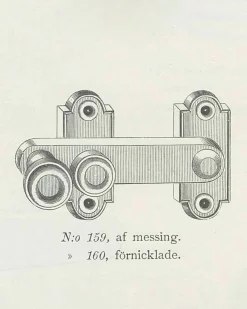 Fönsterklinka/ Skåpvred - Næsman N:o 159 mässing