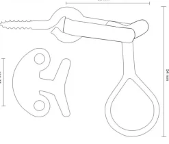 Fönsterlås - Hasp mässing