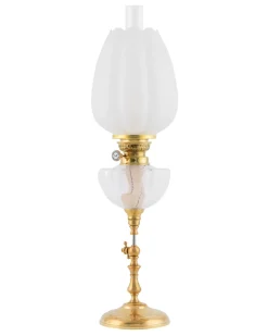 Fotogenlampa - Ekholmen mässing med tulpankupa